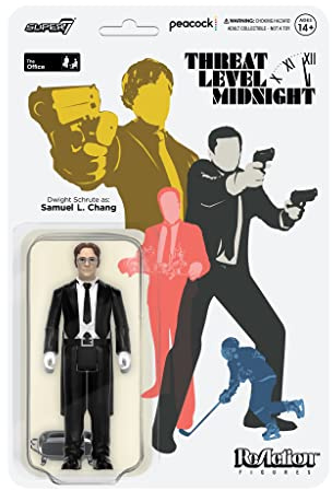 Super7 The Office Threat Level Midnight Dwight Schrute as Samuel L. Chang - 3.75 The Office Action Figure with Accessory Classic TV Show Collectibles and Pop Culture Toys