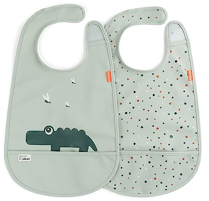 Done by Deer Baberos 2-pack Croco Verde