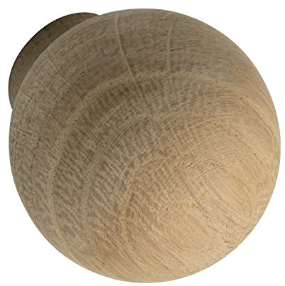 ALLES IM GRIFF Olwen Bouton de meuble en bois Ø 35 mm – Bouton pour armoire rond Profondeur 38 mm – Bouton de porte en chêne brut