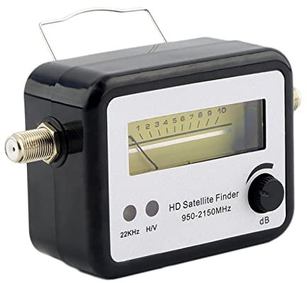 MOLVUS Détecteur de Satellite numérique LCD Satfinder Satellite Finder Alignement Signal Meter Récepteur pour Dish TV Amplificateur de Signal numérique Sat Finder pour régler l'antenne parabolique