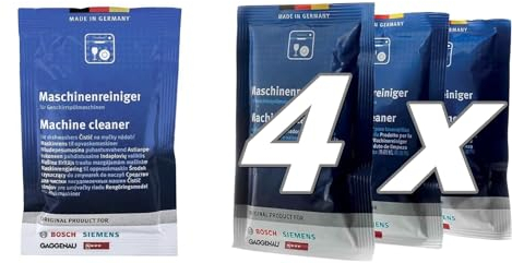 4 Nettoyeur nettoyant dégraissant en sachet pour lave-vaisselle 45 g. 00312193 00312477 compatible avec Bosch Siemens Neff Gaggenau
