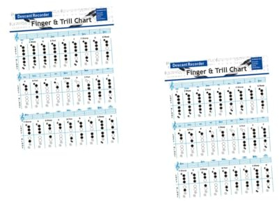 Toyvian 2pezzi Guida Pratica Per Principianti Tabella Degli Accordi Per Fagotto e Flauto Diagramma Per La Pratica Con Chiarimenti Visivi e Materiale Resistente