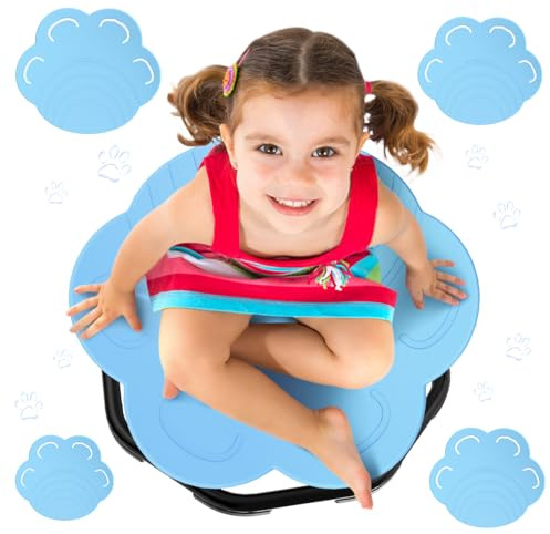 Evie Bee Sedia Girevole Bambini, Attrezzatura Sensoriale per Autismo, Seduta Girevole a 360° per Allenamento a Equilibrio e Coordinazione, Sicura e Robusta per Bambini con ADHD