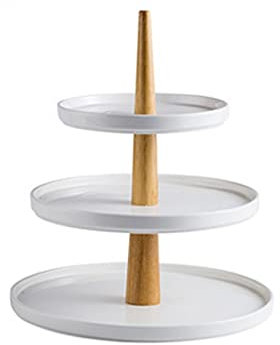 QWAXTRIW Frutero de 3 Niveles con Platos Plato de Frutas Mesa de Postre Soporte para Pasteles de múltiples Capas Plato de Postre Plato de Frutas secas Bandeja de Dulces Fruteros (Color: A)