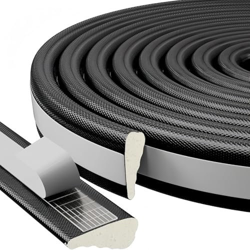 Fensterdichtung Selbstklebend Schwarz, Zugluftstopper Dichtband Fenster, Tür Fenster Dichtung Dichtungsband, Haustür Türrahmen Dichtung, Door Seal Für Fenster- Und Türunterseitenspalten (5M)