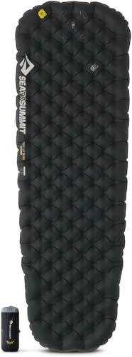 SEA TO SUMMIT - Ether Light XR Pro Insulated Air Sleeping Mat Large - ThermalCore Insulation - XPRESS Valve - Stuff Sack & Pillow Lock - Ultra Compact - 4 Season - For Backpacking - Black - 720g