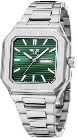 NIBOSI Montre Homme Acier Inoxydable Analogique Quartz Business Montre Bracelet Homme Etanche Mode Cadeau Homme