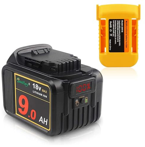 QUPERR DCB184 18V 9.0Ah XR Lithium Battery Compatible with_Dewal_t Tools, Replacement for DCB182 DCB200 DCB180 DCB181 DCB201, with XJ Connector for_Dewal_t Battery