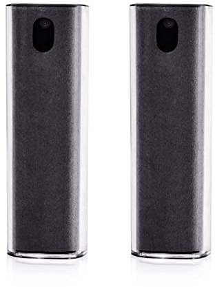 Fingeravtryckssäker skärmrengörare 2 st, skärmrengörare pekskärm dimma spray för elektronisk smart telefon TV, bärbar dator, surfplatta, PC, datorskärm LCD platta skärmar (svart)