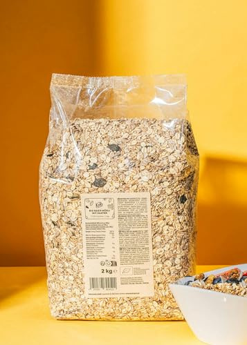 KoRo - Muesli con semi bio 2 kg - Per la tua colazione - Con fiocchi d'avena, semi di lino e altro - Senza zuccheri aggiunti - Senza frutta secca