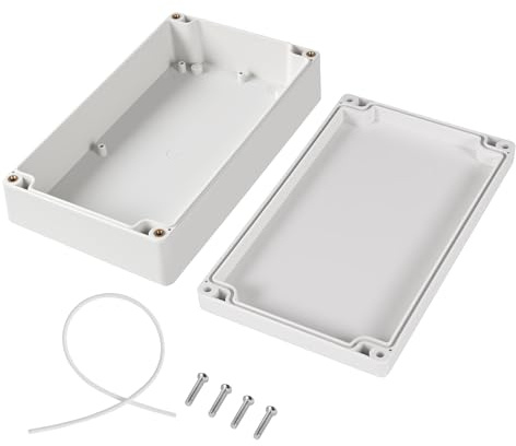 Scatola Derivazione Esterna, Scatola di collegamento elettronica IP65 Impermeabile, Scatola di giunzione in ABS,Scatola Di Progetto Elettrico,ABS Plastica All'involucro Custodia,20 x 12 x 5.5 cm