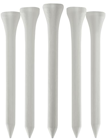 TH Golf 70mm 2 3/4 Premium White Bamboo Golf Tees Sustainable Eco Friendly Pack of 100