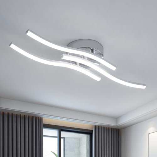 Dorlink Lampadario LED Soffitto, Plafoniera LED Soffitto Moderna, Lampadario Camera da Letto, 18W 1620LM Lampadari Soggiorno，6500K Bianco Freddo, Per Cucina, Corridoio, Ristorante,Ø52CM