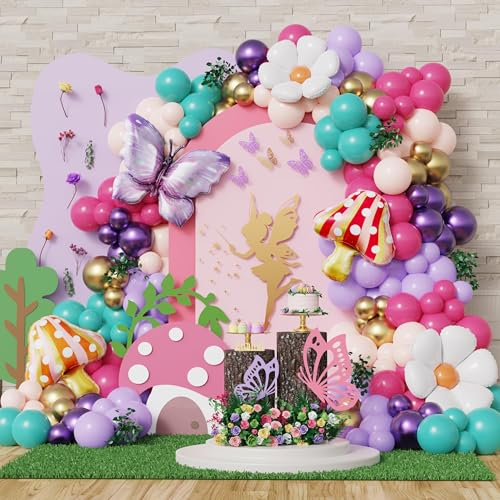 Guirlande De Ballons Papillon,159 Pièces Arche Ballon Pastel,Kit Arche Ballons Marguerite,DéCoration De Ballons Marguerite pour Deco Anniversaire,Baby Shower, Gender Reveal Party