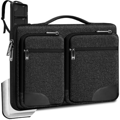 ZINZ Funda Protectora 360° para Portátil 15 15,6 16 Sleeve, Bolso de Mano Resistente al Agua con Correas Compatible con MacBook Neo Pro Air 16/15, XPS 15/16 y PC 15 15,6 16,B01K02
