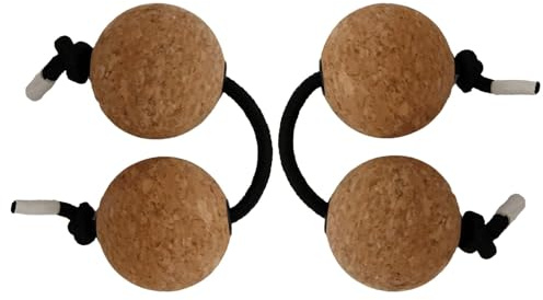 Eoixuqba Kashaka Shaker | 2 pares de corcho, Kashaka Shaker Asalato, instrumento de percusión, bolas africanas clásicas para amantes de la música para bodas, conciertos