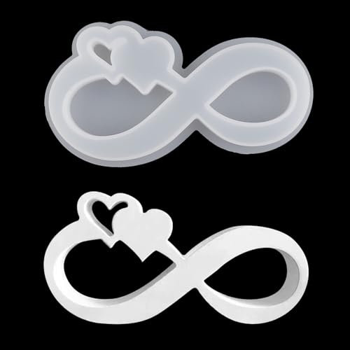 EPODA Silikonformen GießFormen, GießForm Herzen, GießFormen Silikon, GießFormen Für Beton (Bänder und Herzen)