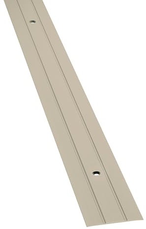 D-TACK Übergangsprofil Alu zum Schrauben inkl. Schrauben & Dübel | Breite 37 mm | Länge 2,7 m | Titan | Flache Übergangsschiene | Übergangsleiste aus eloxiertem Aluminium