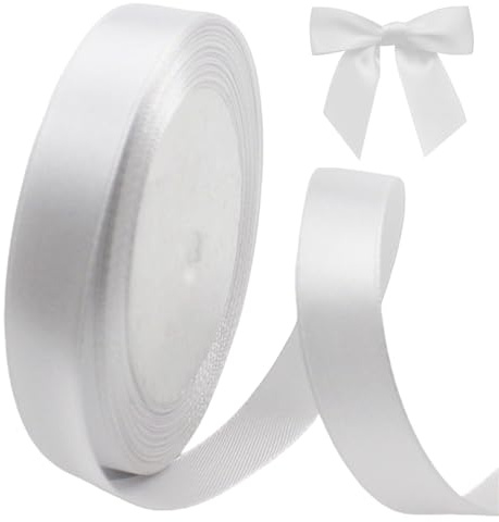 YUDANSI Nastro Di Raso Adatto Per Confezionare Regali, 2.0cm x 22 m Nastro Doppio Raso Per Feste Di Compleanno, Fai Da Te Metri Per Artigianato Inviti Di Nozze, Bouquet Da Sposa, Natale, San Valentino
