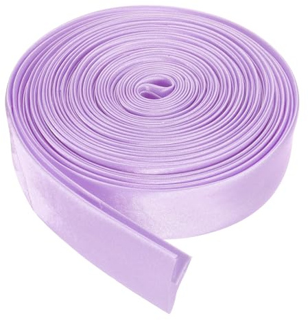 QUARKZMAN Cinta Sesgada Doble Plegada Para Coser 4/5 Pulgada X 5.5 Yardas Cinta De Satén Plegada Continua Para Ribetear Acordonar Hacer Vivos Manualidades DIY Color Lila Claro
