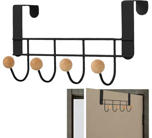 Patifirst Attaccapanni Da Porta Senza Forare In Metallo, Appendi Abiti Per Porte salvaspazios, Attaccapanni Da Porta Per Ogni Luogo, Appendino Robusto Con Elevata Capacità Di Carico, Spessore 4 Cm