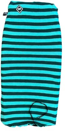 SURF SYSTEM RIP Bodyboard - RETRO Stretch Bodyboard Board Sock Cover - Turquoise/Grey Fabric (Turquoise/Grey)