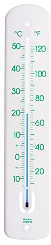 Termómetro de pared, grande, de 380 mm, para el hogar, habitación, oficina, jardín o invernadero, se puede utilizar en interiores y exteriores