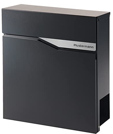 Forgard TRELLEBORG - Buzón personalizado con compartimento para periódicos (RAL 7016), color antracita