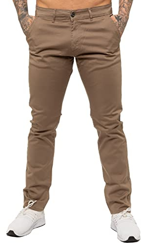 989Zé ENZO Mens Skinny Slim Fit Chinos Stretch Trousers Pants