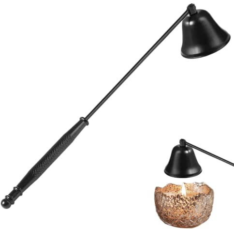 BYHLYH Candle Snuffer Tool Stainless Steel Smokeless Candle Wick Bell Snuffer Long Handle Bell Extinguisher Accessory Putting Out Extinguish Candle Wicks Flame
