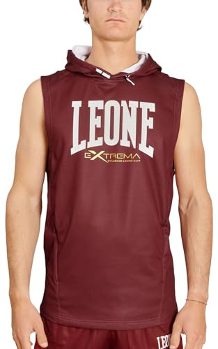 LEONE 1947 ABX110 Smanicato con Cappuccio Logo, Bordeaux