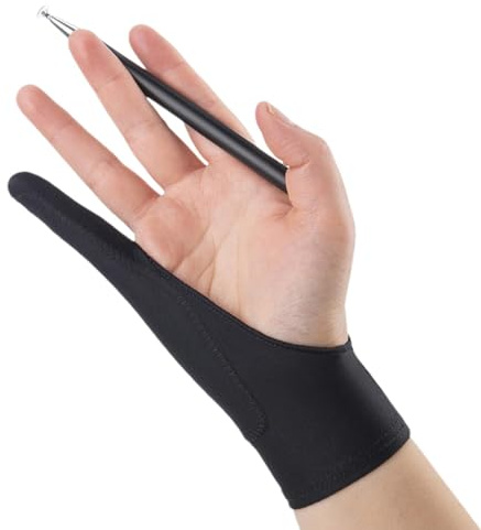 Guanti da schizzo, guanti per respingere palme, guanti artistici, guanti da pittura traspiranti per schizzi, pittura, monitor per tablet, schizzi di carta, disegno grafico