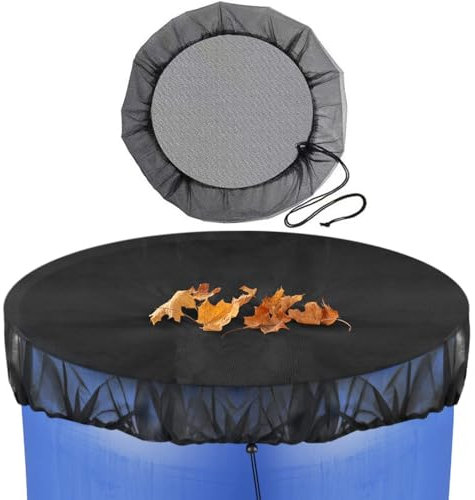 Regentonnen Netz Abdeckung Mit Zugkordel Verstellbares Wetterbeständiger Schutz Vor Laub, Wetterbeständiger Mückenschutz Regentonne Abdeckung (1 Stück,95cm)
