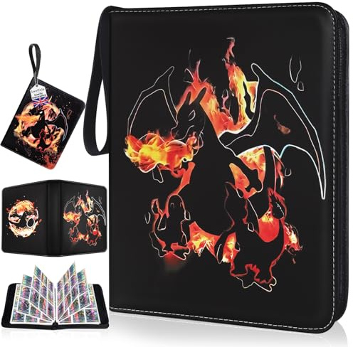 9 Pockets Card Binder about 1080 Pockets Waterproof PU Leather trading card binder Extra Large Card Album Holder with Removable Sleeves