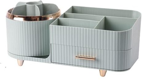 Torre per organizer cosmetici – Supporto girevole lo styling, cassetti portaoggetti compatti, | Soluzione riporre il trucco la cura della pelle, lucidalabbra, ombretti, pennelli, bottiglie