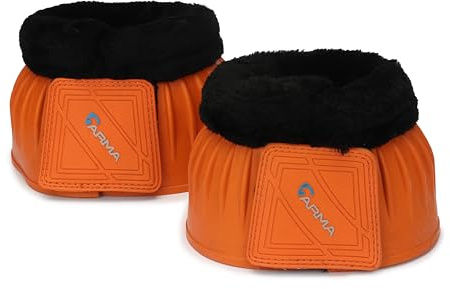 Shires ARMA Fleece Trim Bell Boot (Orange, X-Full)