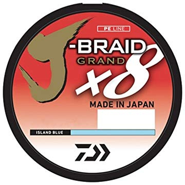 Daiwa J-BRAID GRAND 8X 300YDS FILLER SPOOL ISLAND BLUE