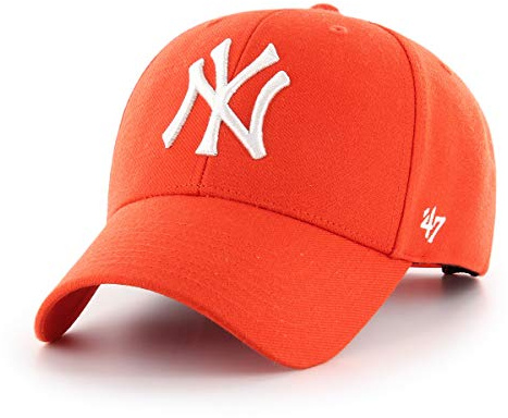 47 Brand New York Yankees MVP Cap B-MVPSP17WBP-OR, Unisex caps, Orange, One Size EU