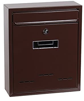 LEVIOR - Buzón pequeño marrón 31 x 26 x 9 cm 235