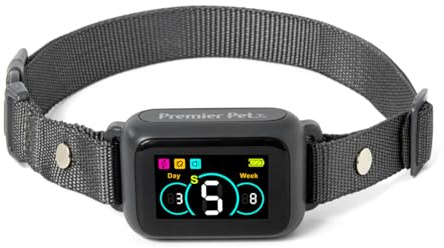 Premier Pet Dog Bark Collar- Waterproof - Rechargeable Digital Bark Collar Anti Barking Collar with 5 Adjustable Sensitivity Levels Dogs