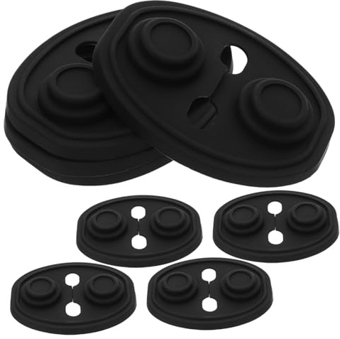 DINHEAROM 8pcs Door Lock Decoration Cover Silicone Vehicle Door Lock Cover Parts Protective Pads Shock Absorption Mats for Universal Cars