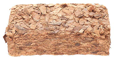 Tnfeeon Ladrillo de Orgánico de, Medio de Plantación Comprimido Se Expande con Agua, Sustrato de Fibra Gruesa Desalinizada para Orquídeas de Contenedores de Verduras, 8x4x2.4in 500 G