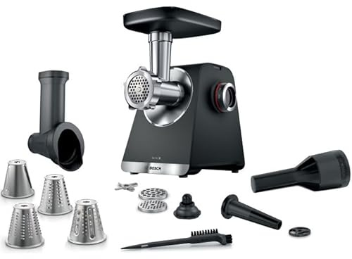 Hachoir a viande BOSCH Série 6 MFWS640B - 500 W - 3,5 kg/mn - 3 grilles de hachoir - Noir