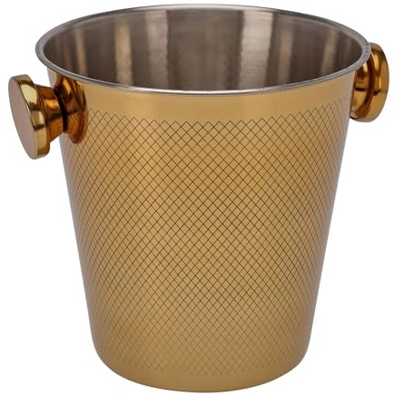 Enfriador de Champán de Acero Inoxidable Ø20cm Color Dorado y Acabado Brillante