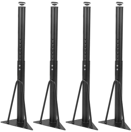 EUNEWR Adjustable Table Legs, 4 PCS 45-75cm Heavy-Duty Metal Desk Legs, Breakfast Bar Legs Furniture Legs for DIY Table Desk Breakfast Bar Stand Bench