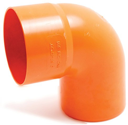 CURVA CHIUSA 87° PVC ROSSO Diam. 140 mm PER TUBI IDRAULICI