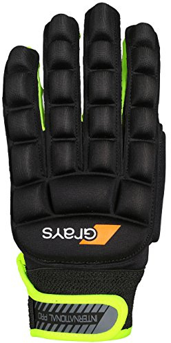 Grays International Pro Left Glove International Pro - Guantes para Hombre, Color Negro y Amarillo flúor, Talla 2XS