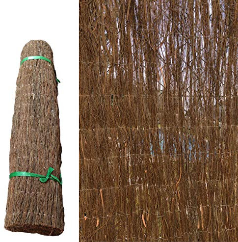 PAL | Rollo Brezo Natural Color marrón Oscuro. Rollo Brezo ecológico 1,5 m Altura por 3 m Longitud (1- Rollo Brezo)