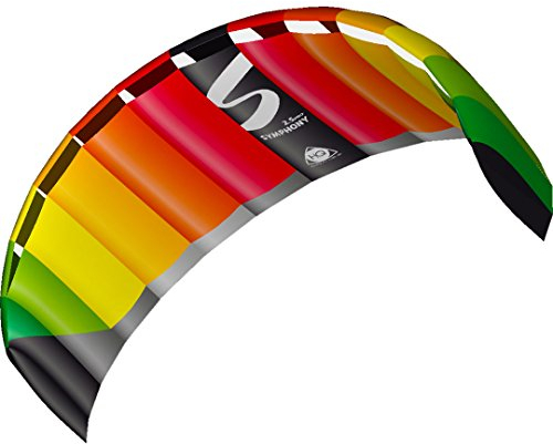 HQ 117745 - Symphony Pro 2.5 Rainbow Zweileiner Lenkmatte, ab 14 Jahren, 73x250cm, inkl. 160kp Dyneemaschnüre 2x25m auf Winder mit Schlaufen, 2-6 Beaufort