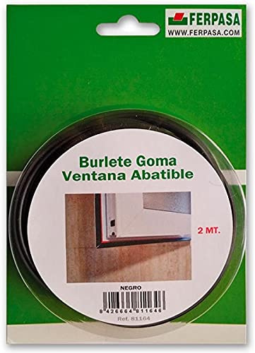 BURLETE GOMA P/VENTANA ABATIBLE 2 MTS - NEGRO